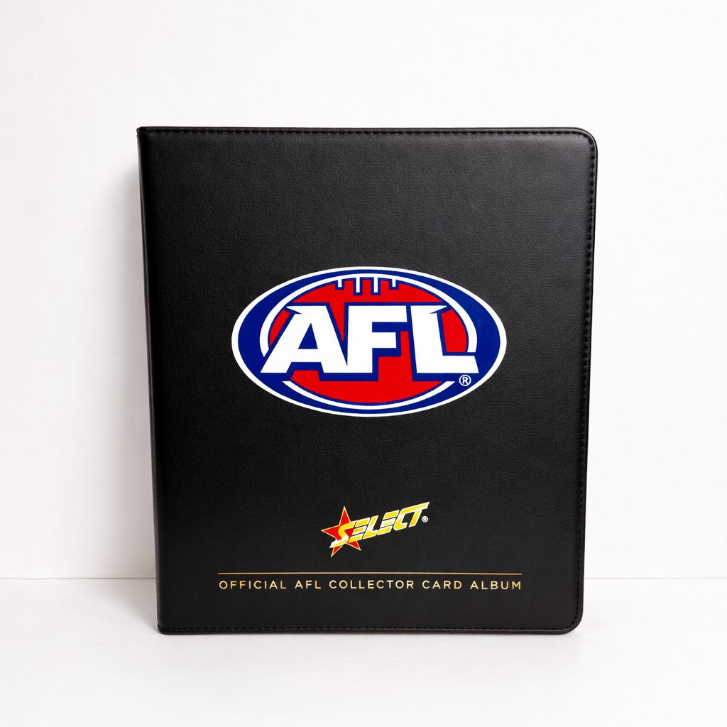 AFL Trading Card Collector Album binder on white background