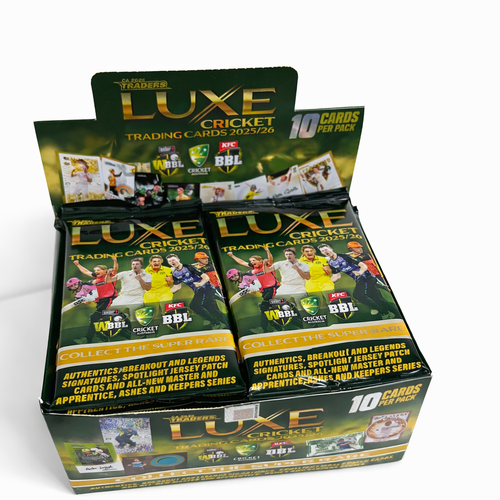 Luxe Cricket Cards 2025/2026 single trading card pack on white background