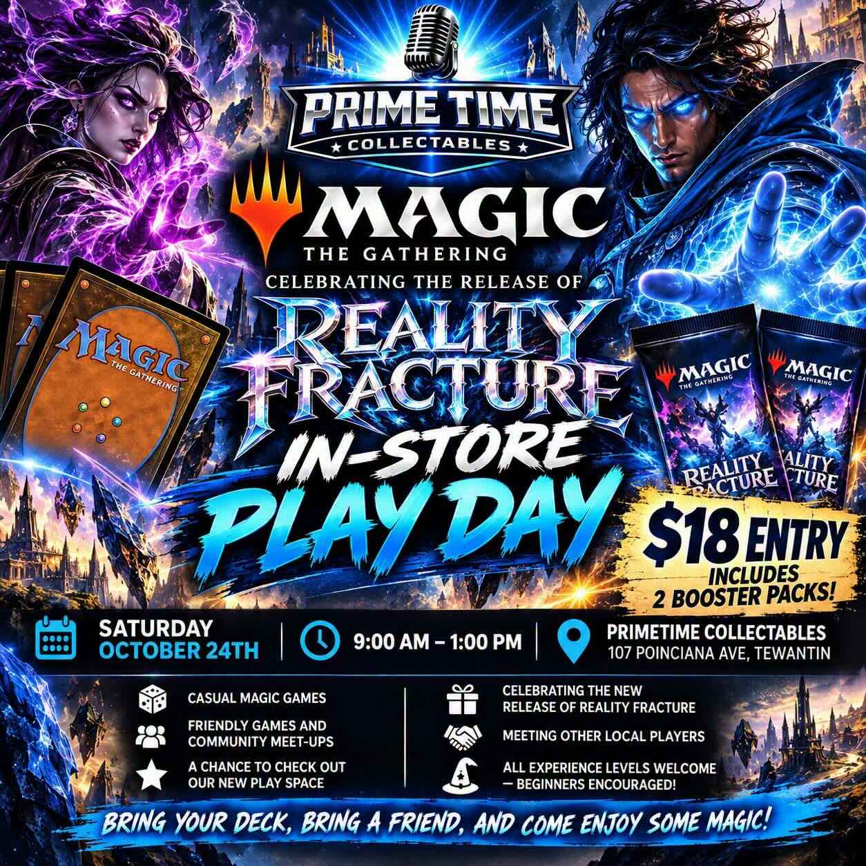Magic The Gathering Reality Fracture Play Day at Prime Time Collectables in Tewantin, 24 October 2026