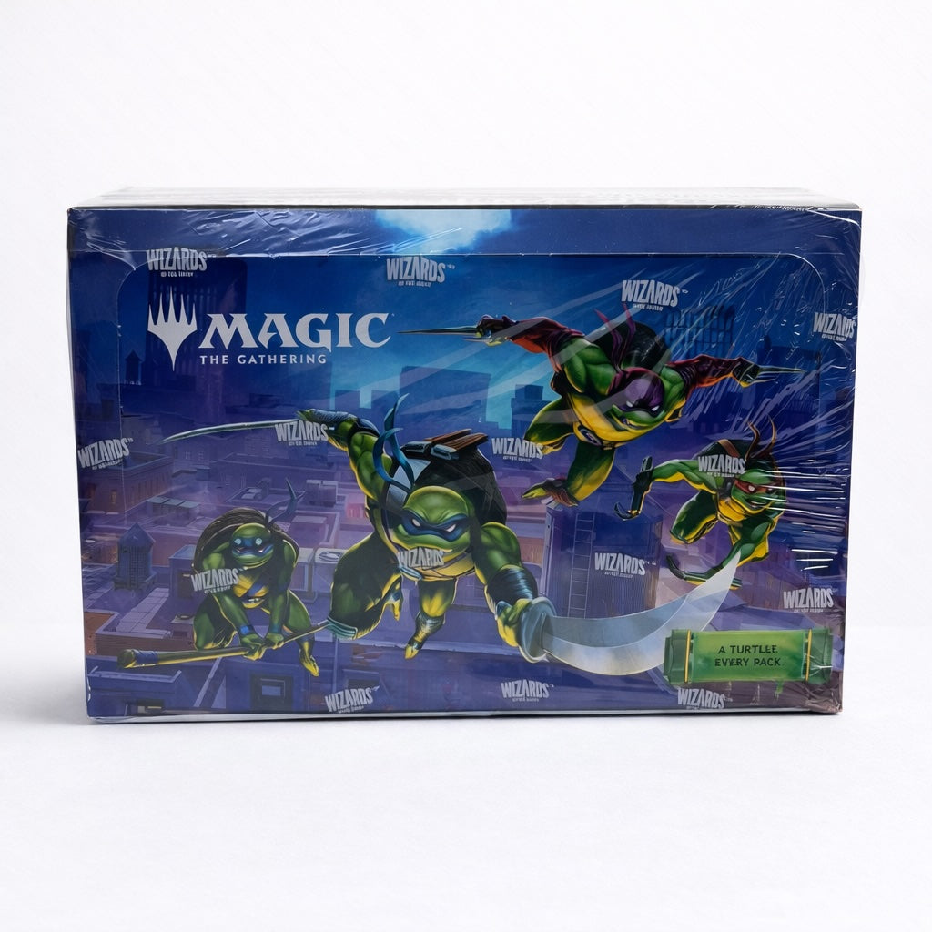 Magic The Gathering Teenage Mutant Ninja Turtles Play Boosters sealed box on white background