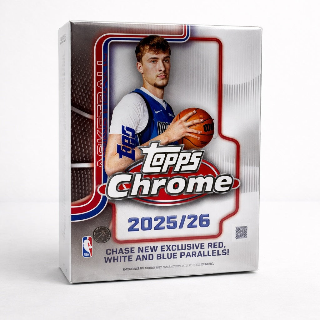 NBA Topps Chrome Blaster sealed box on white background