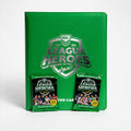 NRL League Heroes 2026 trading card album with 2 bonus retail packs on white background