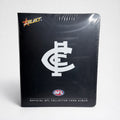 Select Carlton AFL trading card album on white background