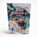 Topps Chrome Baseball 2025 sealed hobby box on white background